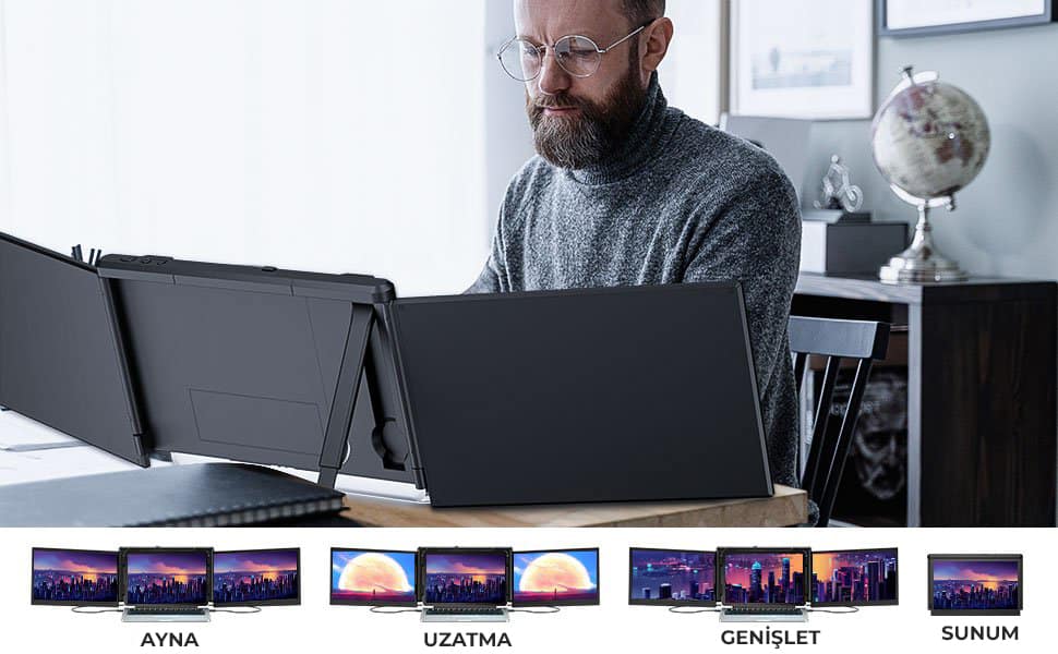 OFİYAA P2 Pro İki Ekranlı Taşınabilir 13,3 inç Monitör 7 ofiyaap2pro icfoto